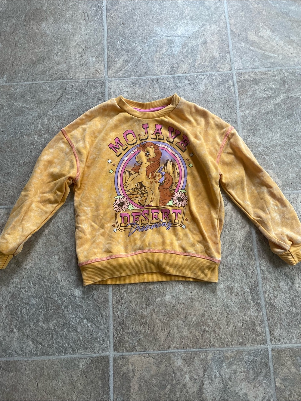 5/$20 My Little Pony Yellow Tie-Dye Crewneck Sweatshirt